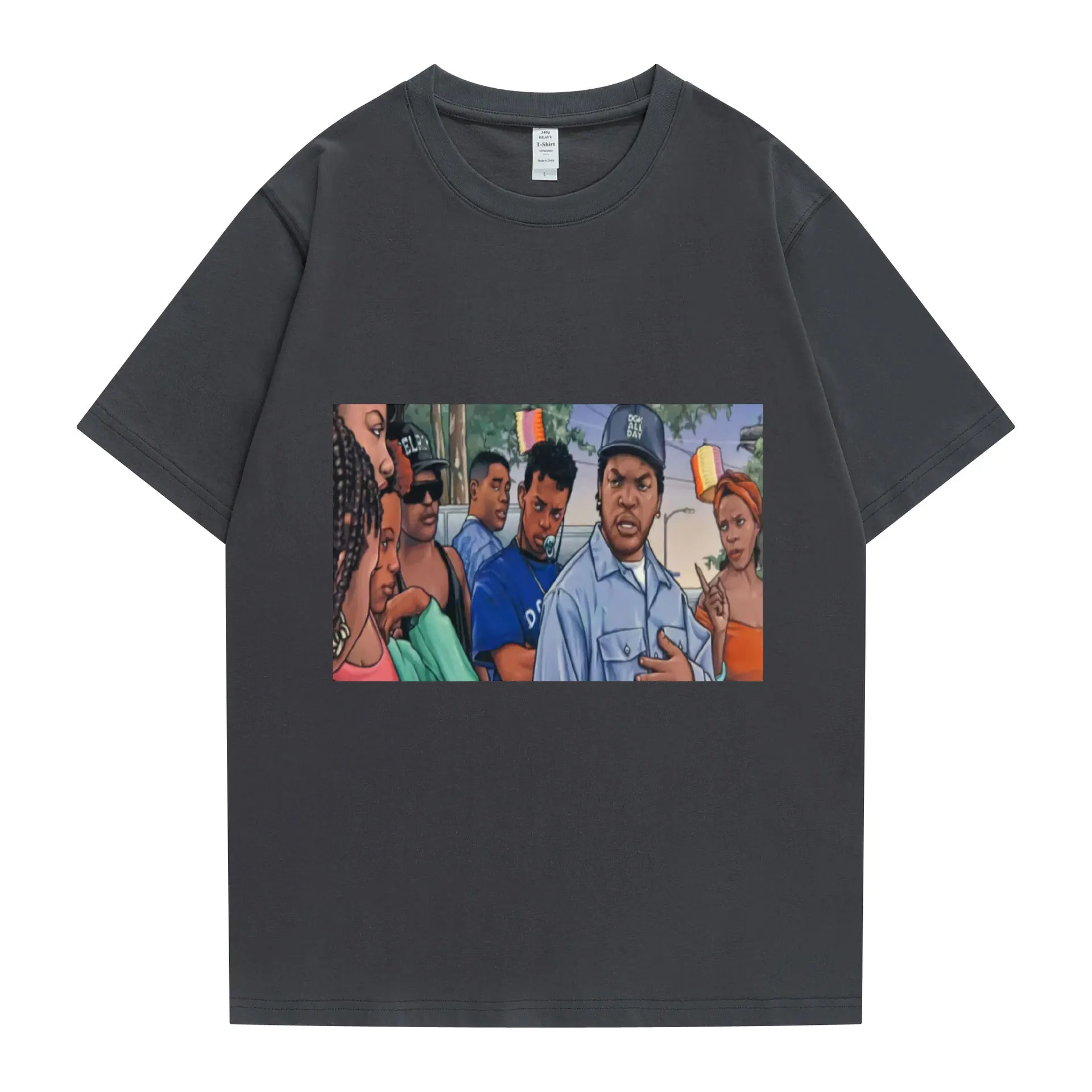 

John Singleton BrownAfrican Drama Harajuku Graphics Boyz N The Hood Short Sleeve Printed Men's Cotton Oversized Hip Hop T-Shirts