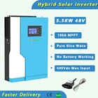 Гибридный солнечный инвертор с немодулированным синусоидальным сигналом, 5500 Вт, 48 В, 6000 А, Контроллер Заряда MPPT без батареи