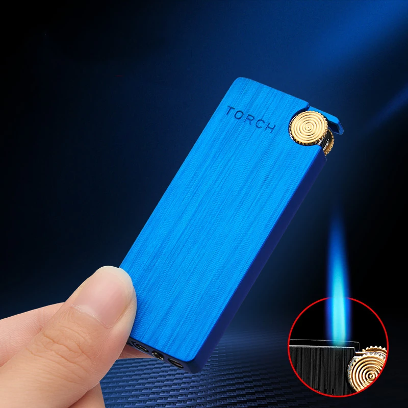 Газовая зажигалка Бутановая турбо зеркальная Зажигалка 2020 ультратонкие