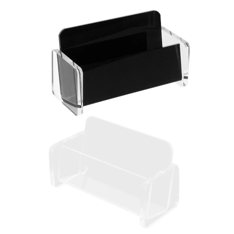 

50 Sheets Capacity Transparent Acrylic Business Name Card Holder Name Cards Collection Case Ideal for Women Men Office