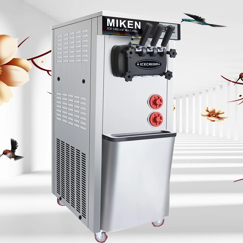 25л/ч машина для мягкого мороженого с тремя вкусами коммерческая производства