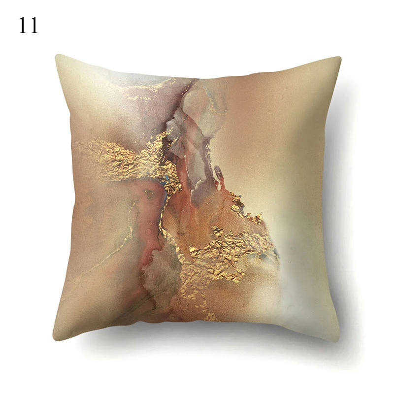 

Hot Stamping Pillow Case Retro Marble Texture Cushion Cover 45x45cm Decorative Pillow Cases Throw Pillows Covers Pillowslip