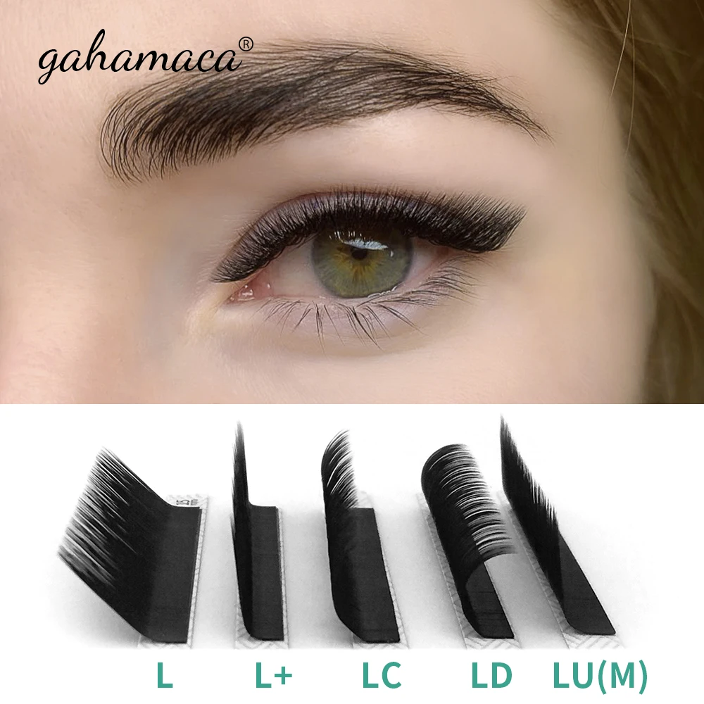 Ресницы для наращивания GAHAMACA 16 рядов/чехол 8 ~ 15 мм L/L +/LC/LD/LU(M) микс Премиум