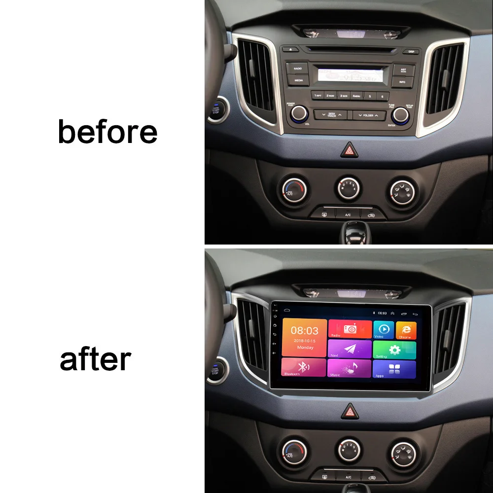 Автомобильный мультимедийный плеер Android 9 1 автомагнитола с GPS навигацией Din