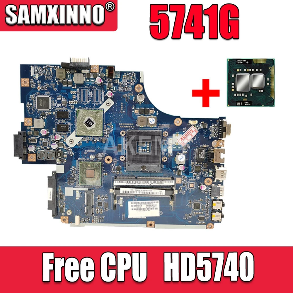 

SAMXINNO For Acer aspire 5741 5741G Laptop Motherboard MBWJR02001 NEW70 LA-5891P HM55 DDR3 HD5740 Free CPU
