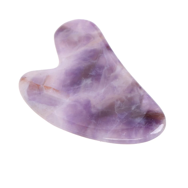 

Natural Stone Purple Quartz Jade Guasha Board For Face Neck Back Body Acupuncture Pressure Therapy Scraper Chinese Gua Sha Tools