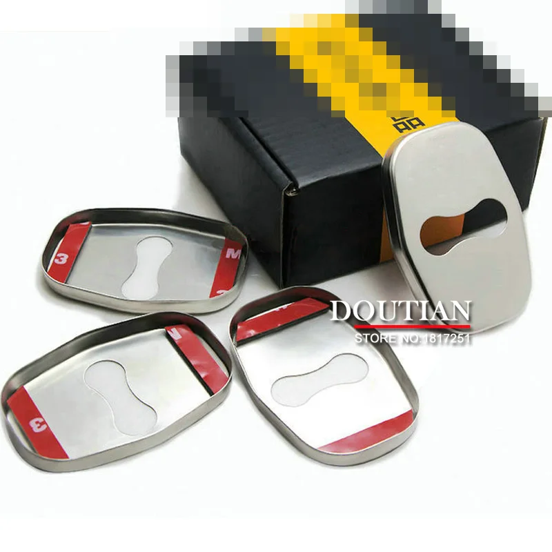 Новая 3D Защитная крышка из нержавеющей стали с замком для дверей 4 шт. Peugeot 206