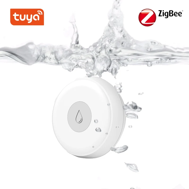 

Tuya ZigBee Water Sensor Leak Detector Flood Water Leakage Alarm Smart Life APP Instant Feedback Work Withub Zigbbe Hub Gateway