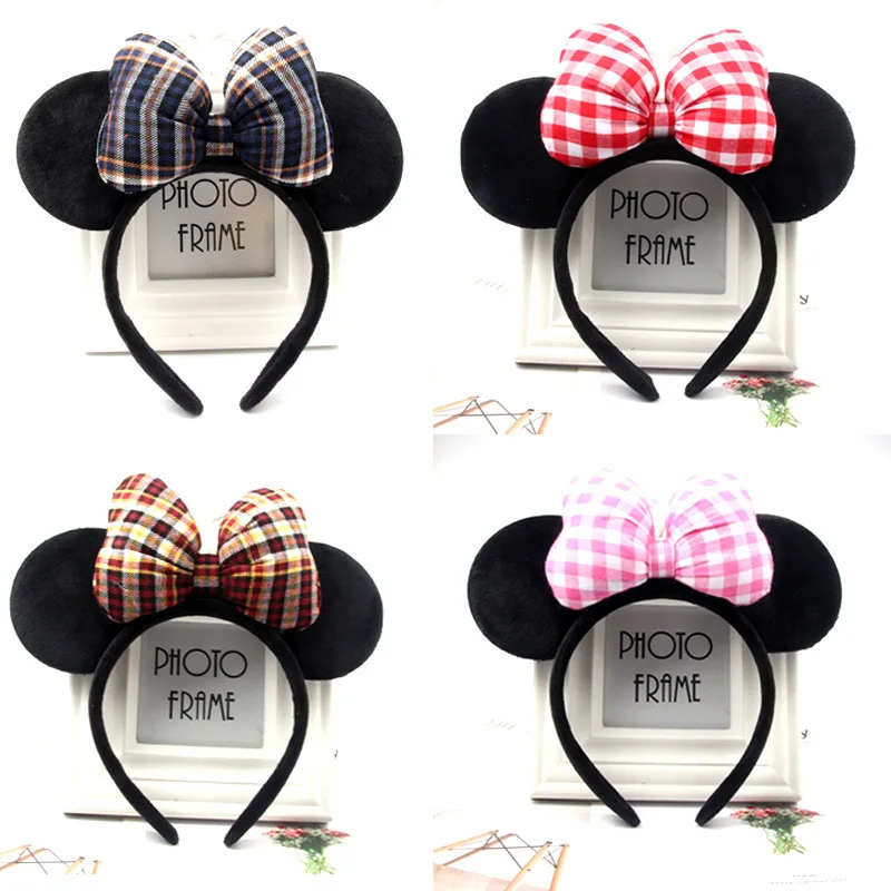 НОВАЯ РОЖДЕСТВЕНСКАЯ повязка на голову с Минни Микки бант для принцессы