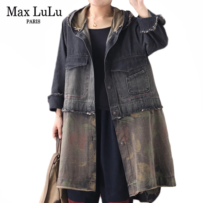 Max LuLu/Осенняя модная одежда для женщин в стиле панк Уличная Женские Лоскутные