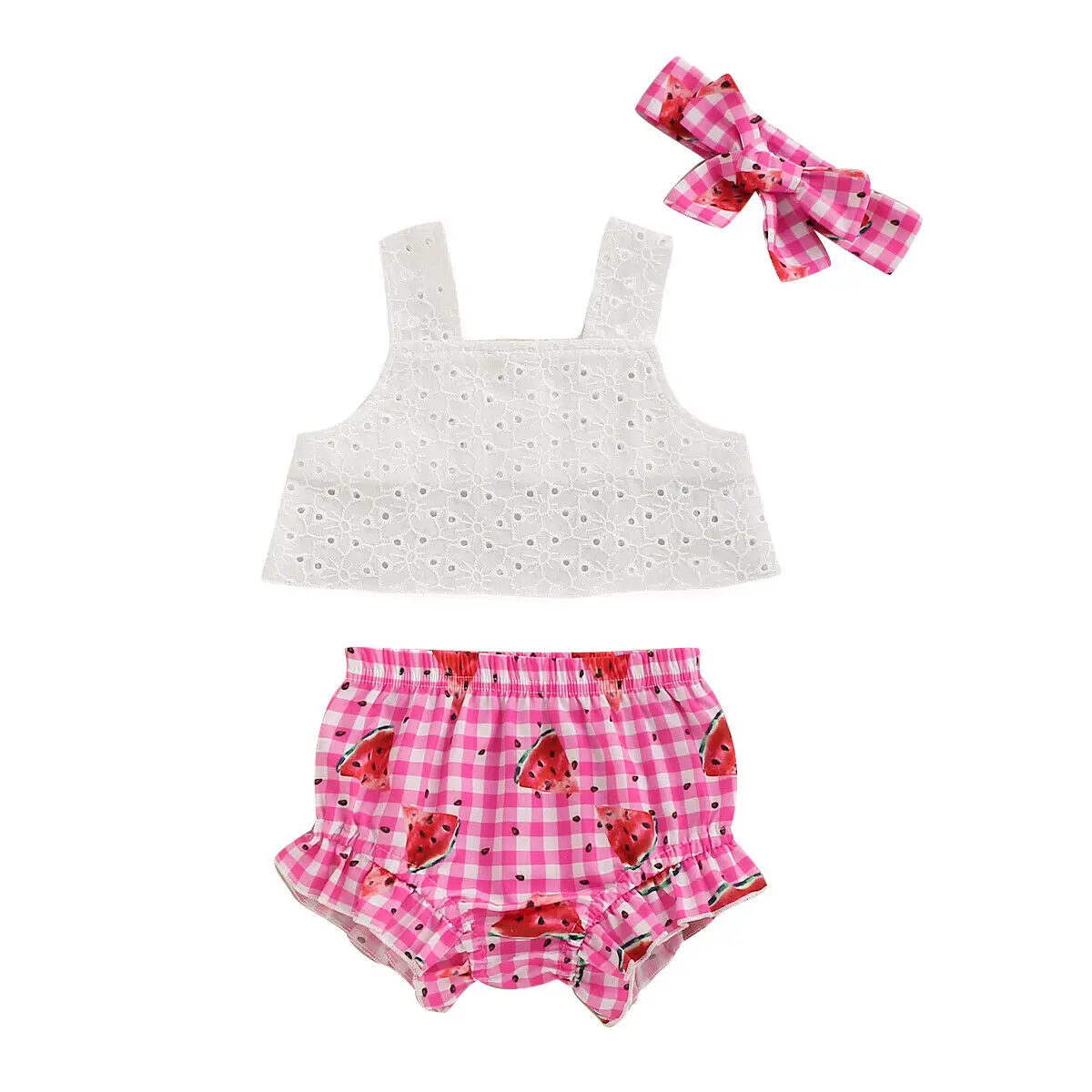 Комплект одежды для новорожденных девочек из 3 предметов кружевной топ без