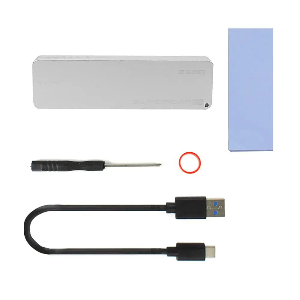 JEYI SuperCar NGFF алюминиевый TYPEC3.1 мобильный SSD Box Optibay чехол SSD TYPE C3.1 JMS583 m2 USB3.1 M.2 PCIE SSD U.2 PCI-E SATA - Цвет: 2242-2280 M.2 SATA