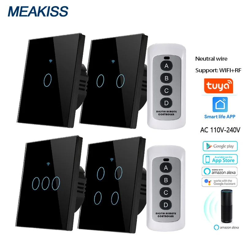 Настенный умный сенсорный выключатель с поддержкой Wi-Fi 110 В 220 | Обустройство дома