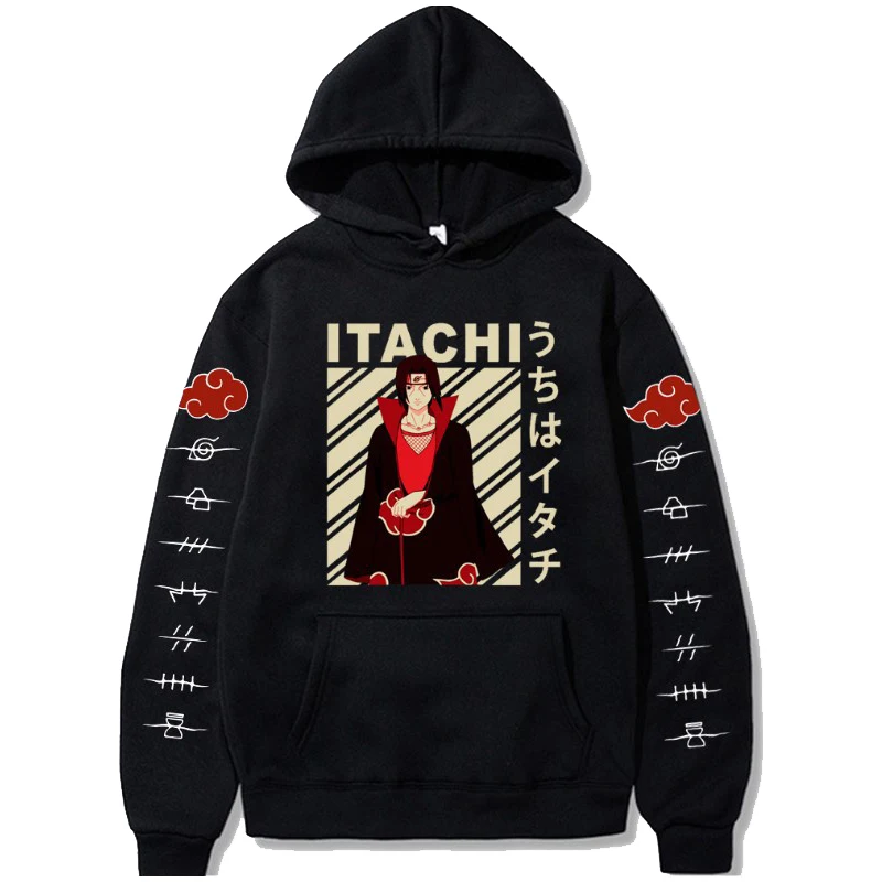 

Hot Fashion Hoodies Japanese Anime Streetwear Itachi Pullover Men's Casual Hip Hop Hoodie Pullover Unisex Ninja Cosplay Top