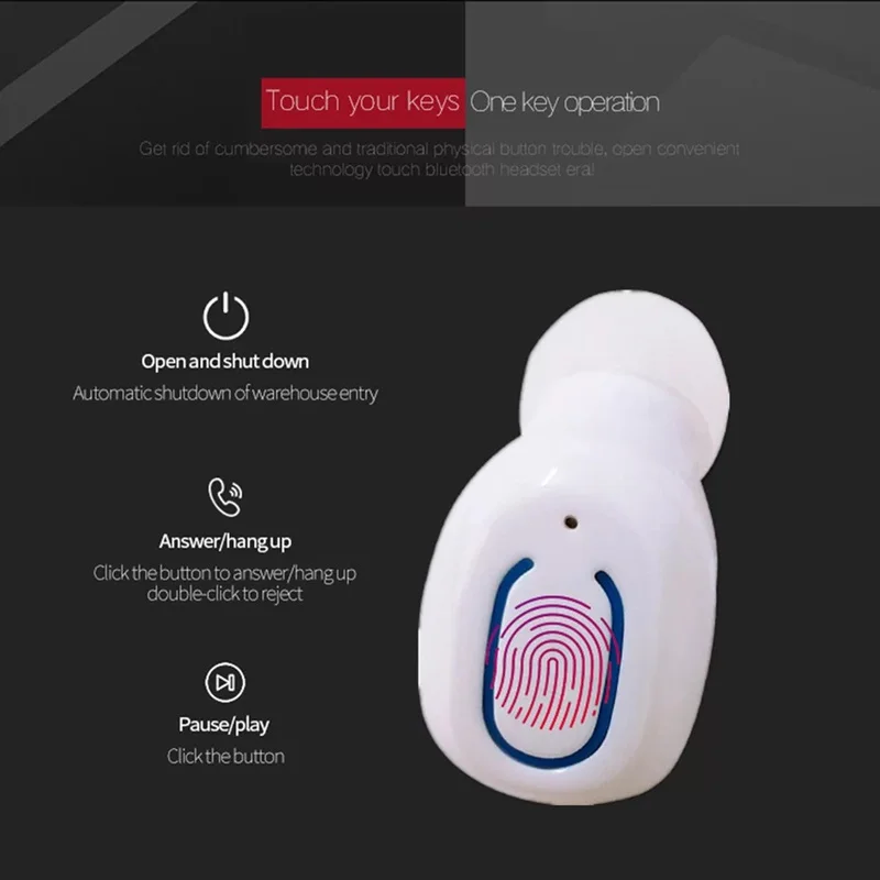 Мини Bluetooth гарнитура 10 рабочих часов водонепроницаемый Беспроводные