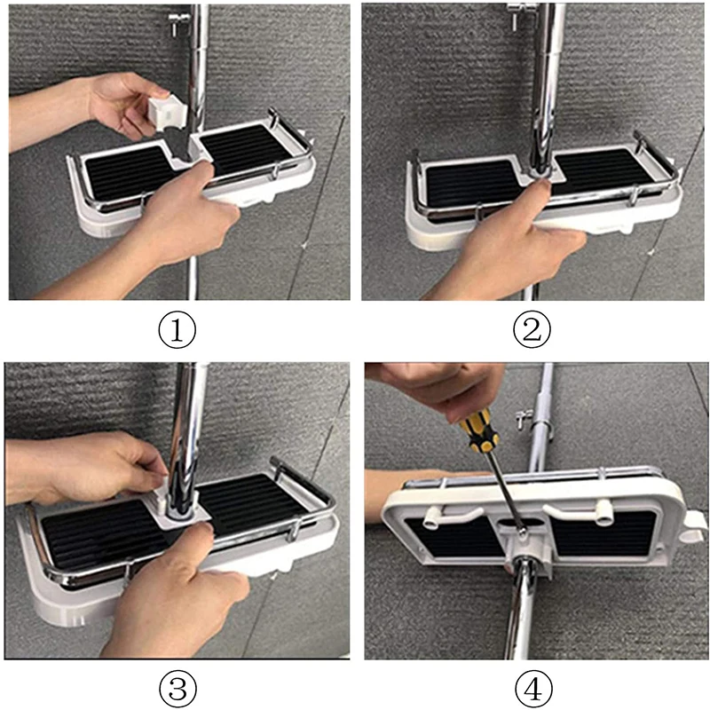 

Bathroom shelf high-quality shampoo tray shower shelf adjustable soap shelf
