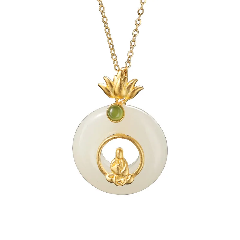 

2020 Asg Choker Necklace Buckle 925 Pendant Necklace With Hetian Hanging Falling Supply Certificate Of Quality Goods With Live