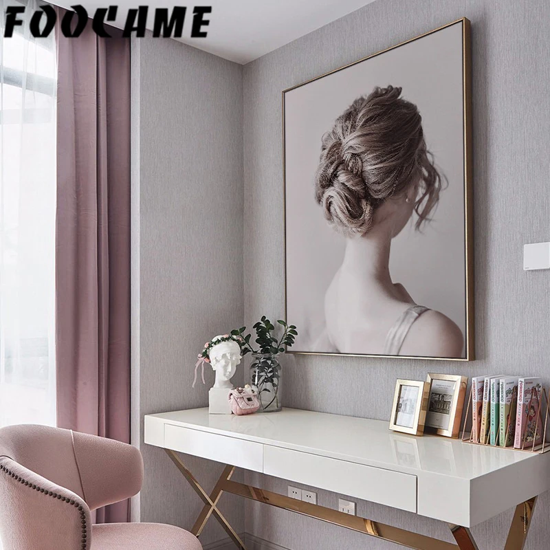 Картина на холсте в скандинавском стиле минималистичный Инс женский задний перо