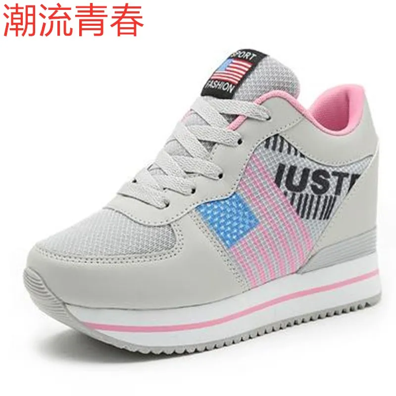 2020 New spring autumn Wedges High Heels Ladies Casual Shoes vulcanize Women slip on platform shoes female chaussure femme | Обувь