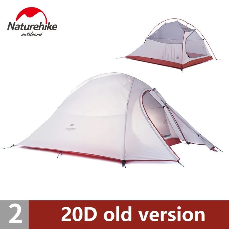 Naturehike Cloud Up Series 1 2 3 человек Сверхлегкий Тент Открытый лагерь оборудование 2 человек путешествия зимний кемпинговый тент с ковриком