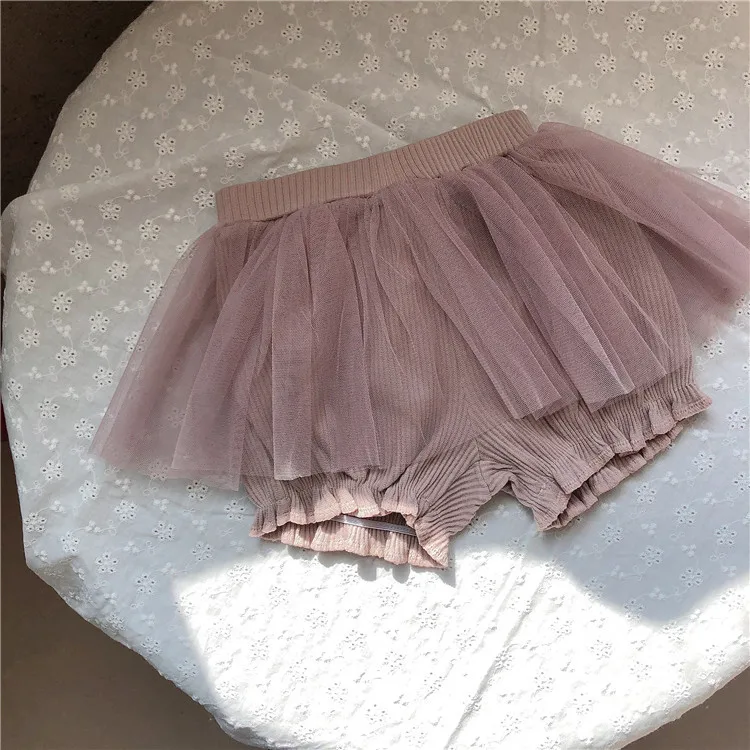 

Summer New style Baby Cute Bloomers Princess Girls Mesh Shorts Fashion Patchwork Toddler Solid Color PP Pants 1-6years
