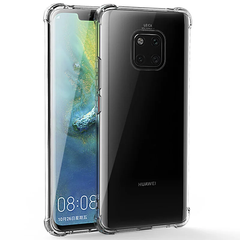 Мягкий ТПУ чехол для Huawei P20 Pro/Lite прозрачный мягкий силиконовый Mate 20 P30 Pro Lite