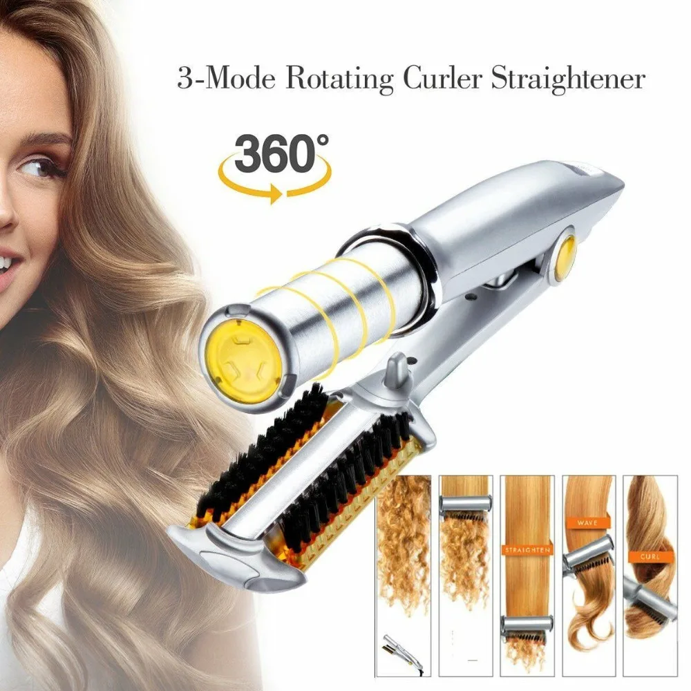 

Hair Straightener Flat Irons Straightening Brush Hot Heating Comb Hair Straight Styler Corrugation Curling Iron Hair Curler