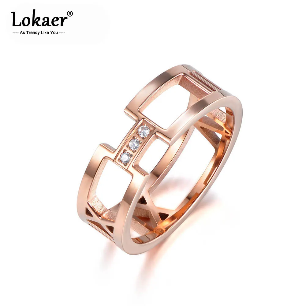 Lokaer Классическая титановая сталь Стразы изысканные брендовые ювелирные изделия