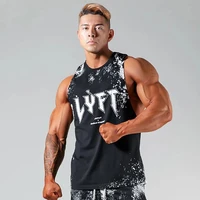 2021 mens fitness gym tank top men 3d print sleeveless shirt male mesh breathable sports vest undershirt gyms running vest men