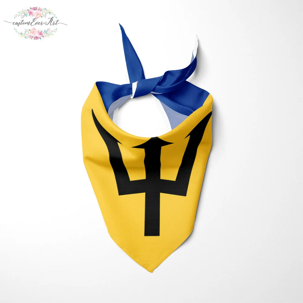 В Флаг Барбадоса Собака Бандана Большие Ошейники для шарф бандана животных