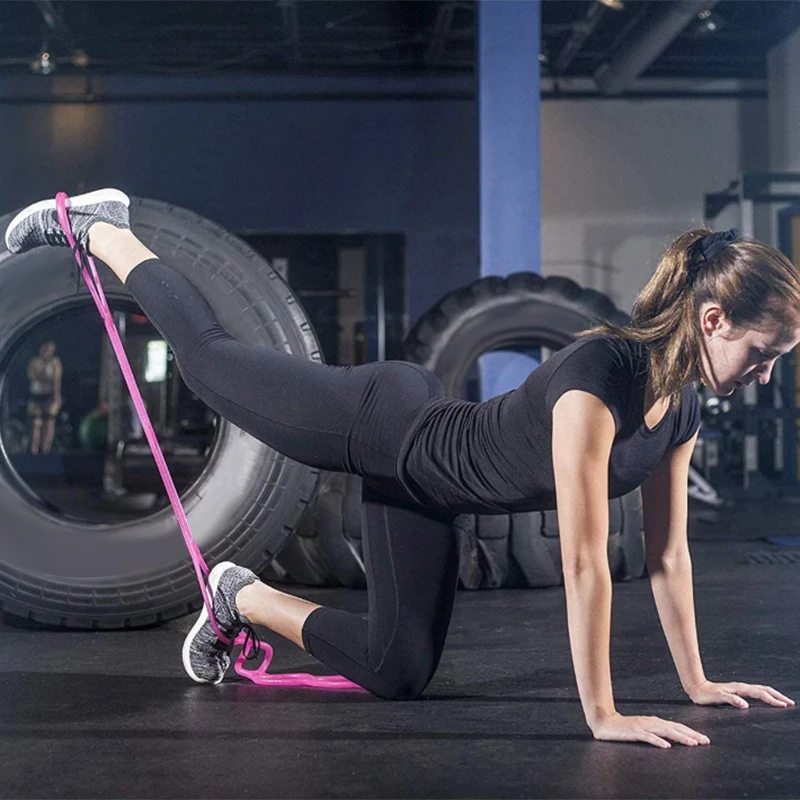 7 кольцевых эластичных лент для упражнений резистивных йоги растяжки на плечах