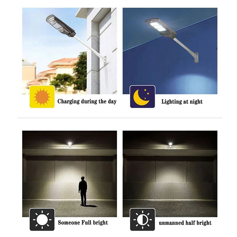 Освещение Настенный светильник IP65 Солнечный уличный световой радар движение 2 в 1