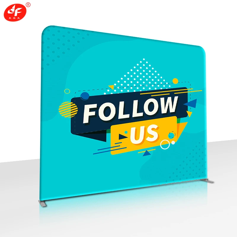8 футов 10 выставочный стенд Натяжной тканевый Логотип Печатный Баннер для