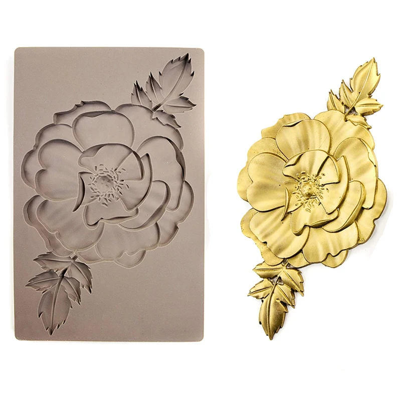 

Big Peony In Bloom Totem Silicone Mold for Fondant Cake Decorating, Cupcakes, Sugarcraft, Cookies, Candies, Clay Bakeware Tools