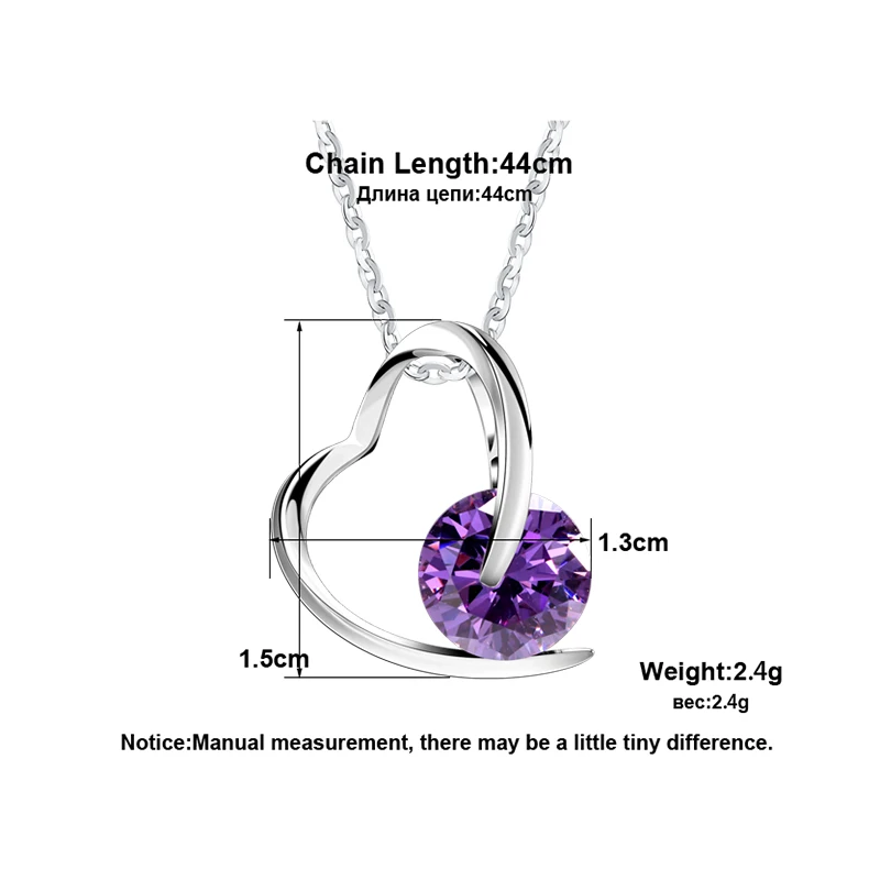 ORSA JEWELS 925 пробы Серебряное ожерелье в форме сердца с австрийским кубическим цирконием ААА для женщин драгоценный подарок для девушек SN47