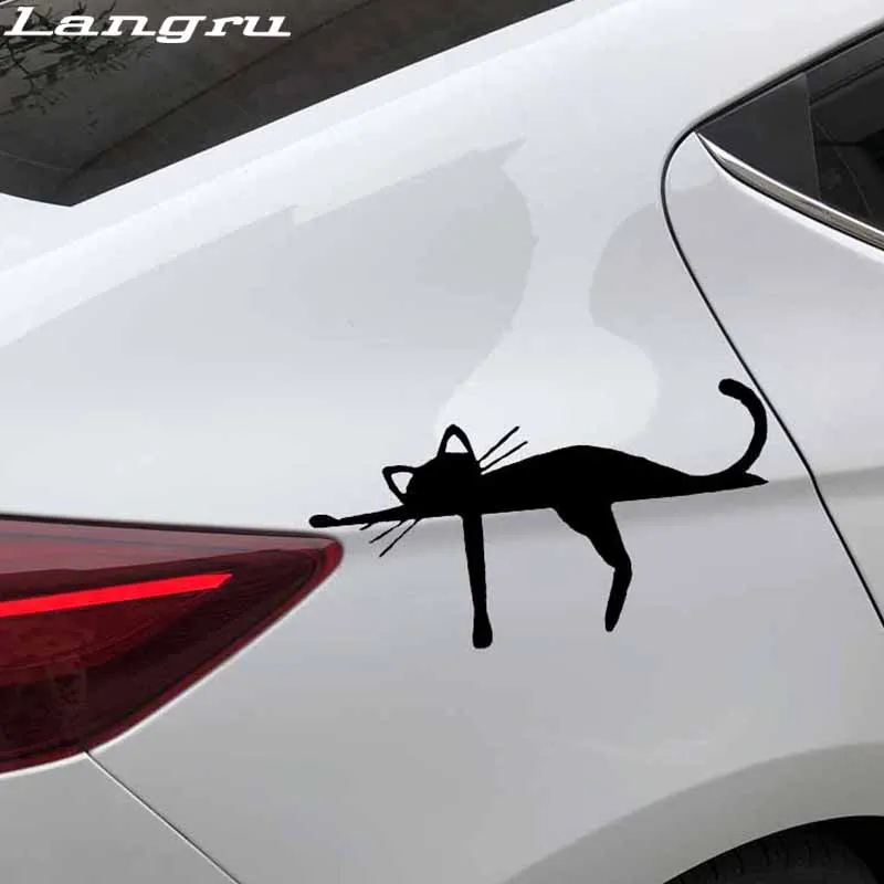 Langru 15 9*8 4 см Виниловая наклейка Милая Кошка Животное мечта смешная Веселая для