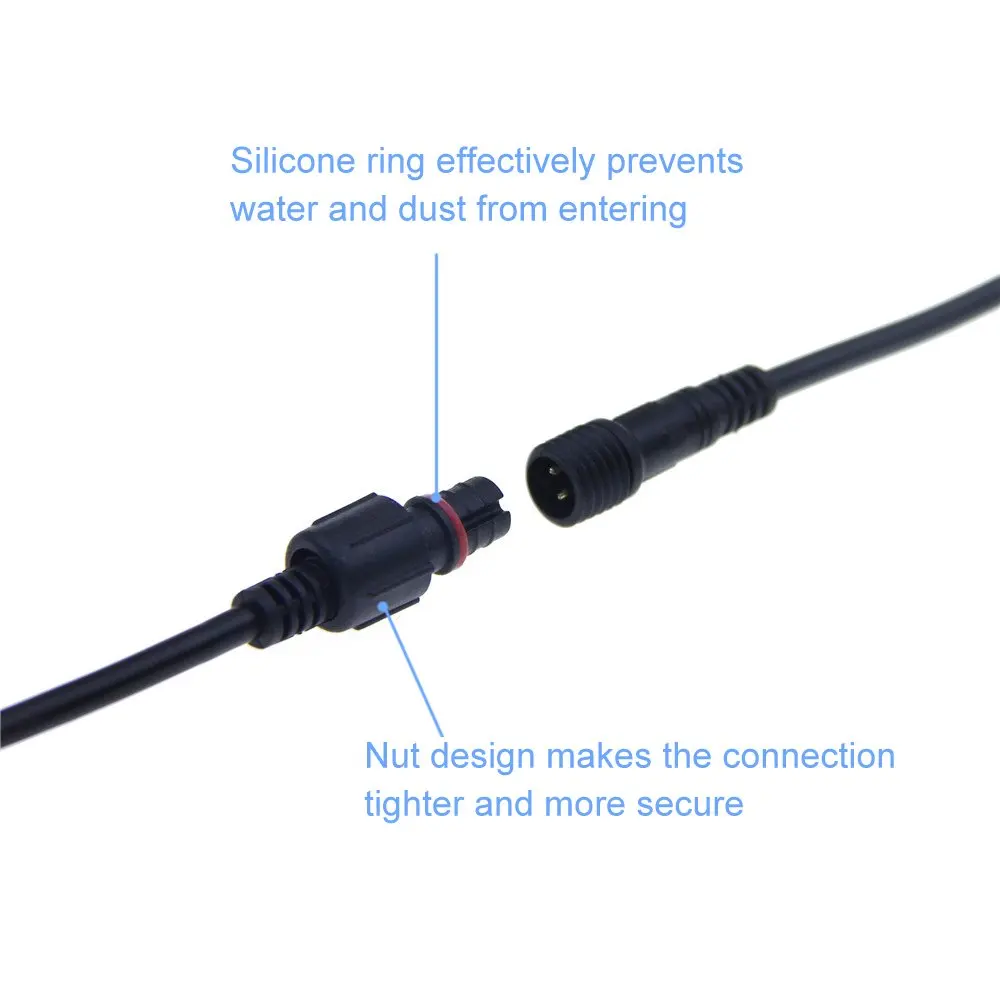 5 пар 3 Pin Core Мужской Женский Разъем светодиодный разъем Водонепроницаемый IP65 с 20