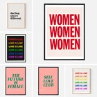 Плакат с надписью Love Yourself First  Печать с надписью Self Love, принт с позицией тела, феминистская печать, плакат на тему феминизма, эстетическая печать