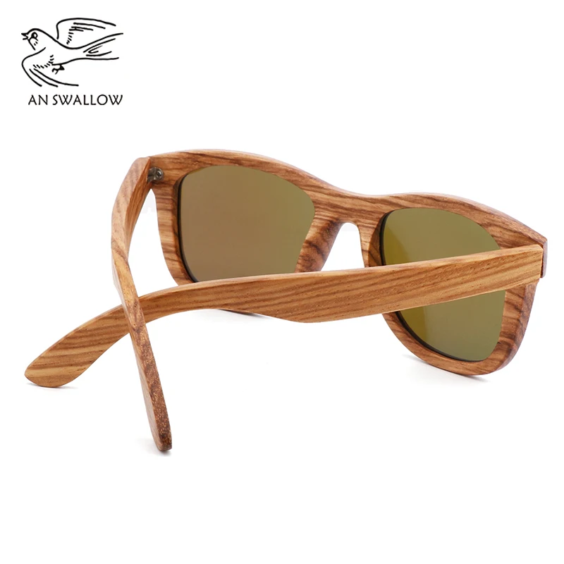 Это Ласточка Natural узорчатые HandMade100 % Зебра деревянные солнцезащитные очки для