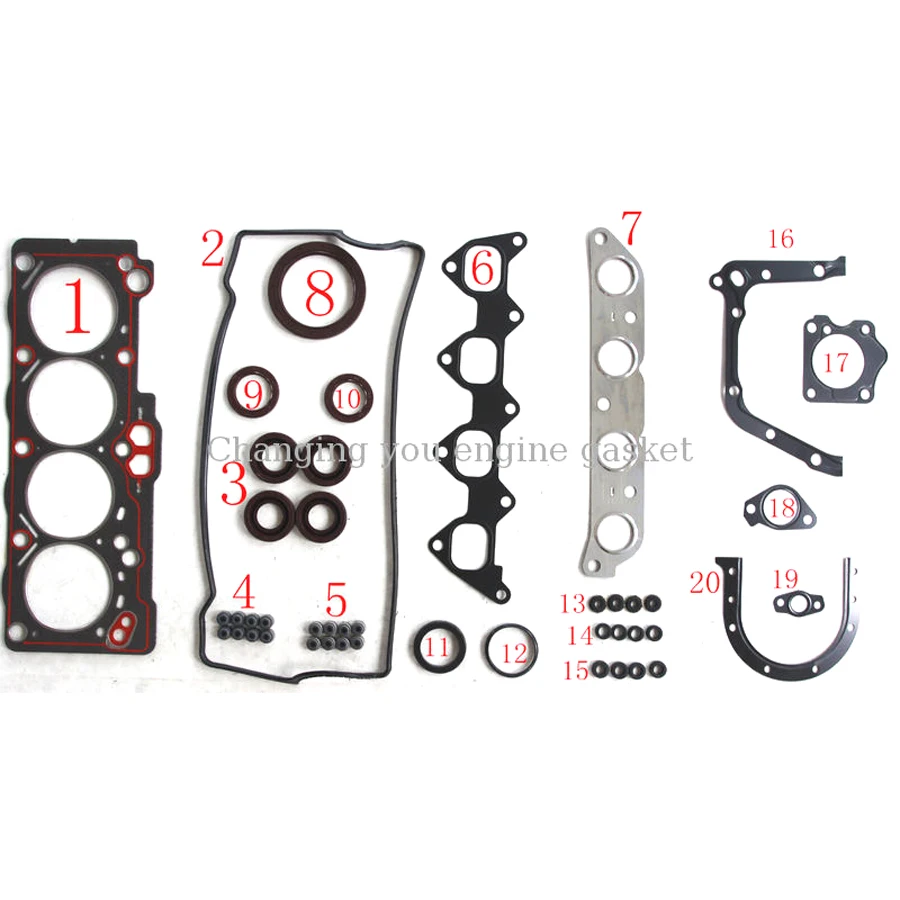 Полный комплект запасных частей для TOYOTA AE100/110 AT192 AL50 5AFE 8AFE уплотнительная