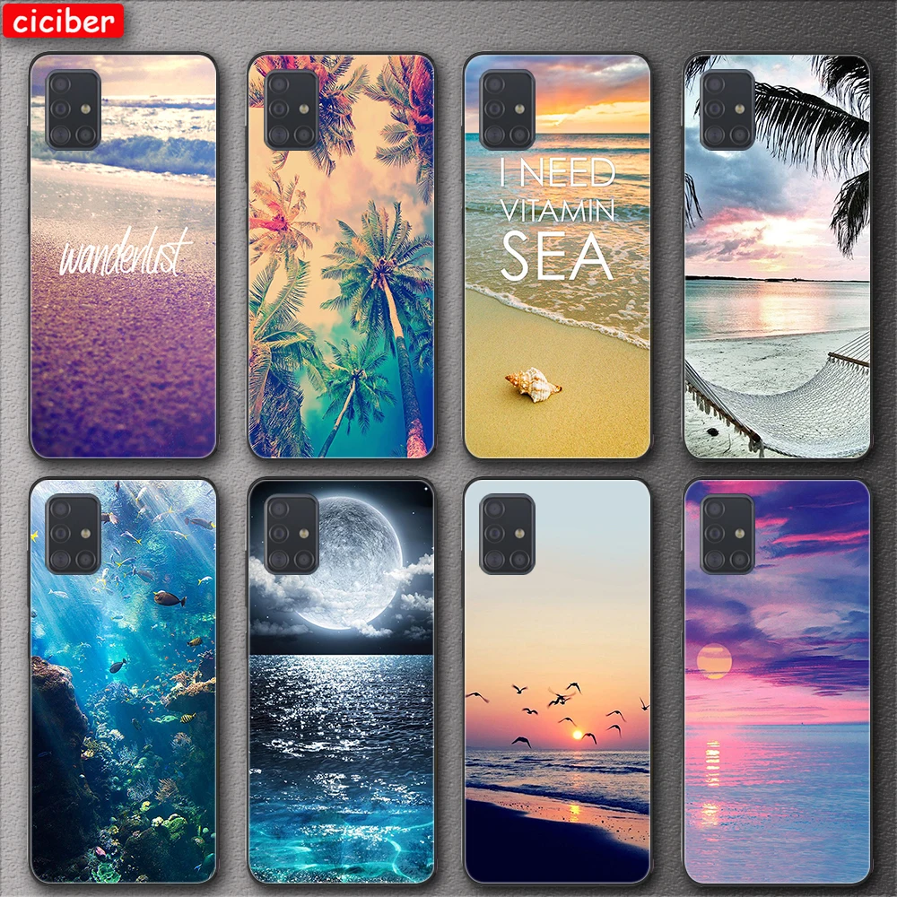 

Summer Sea Beach For Samsung Galaxy S21 A51 S20 S10 S9 S8 Plus Ultra S10e A50 A71 A70 A20E A40 NOTE 20 10 9 8 Plus Soft TPU Case