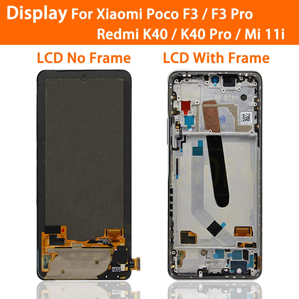 Original 6.67 '' Display For Xiaomi Poco F3 / F3 Pro LCD Touch Screen Digitizer Assembly Replaceable parts For Redmi K40 Display enlarge
