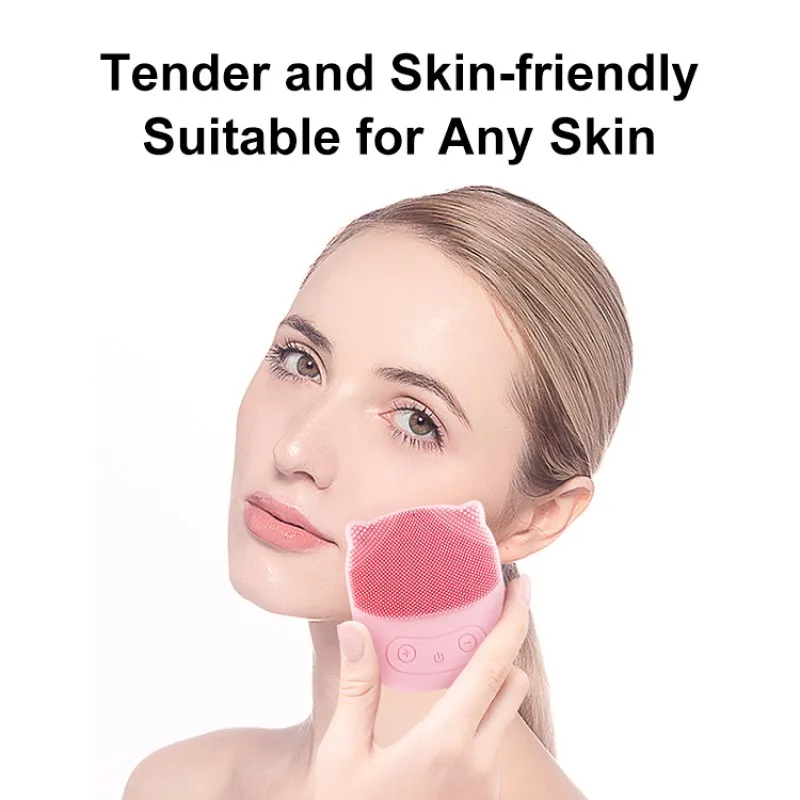 

Face Massage Machine,Deep Cleansing Facial Waterproof Sonic Electric Silicone Facial Cleansing Brush