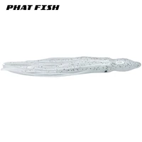 phat fish 50pcs 90mm 2g premium silicone soft squid skirts bait saltwater big game salmon octopus jigging fishing lure