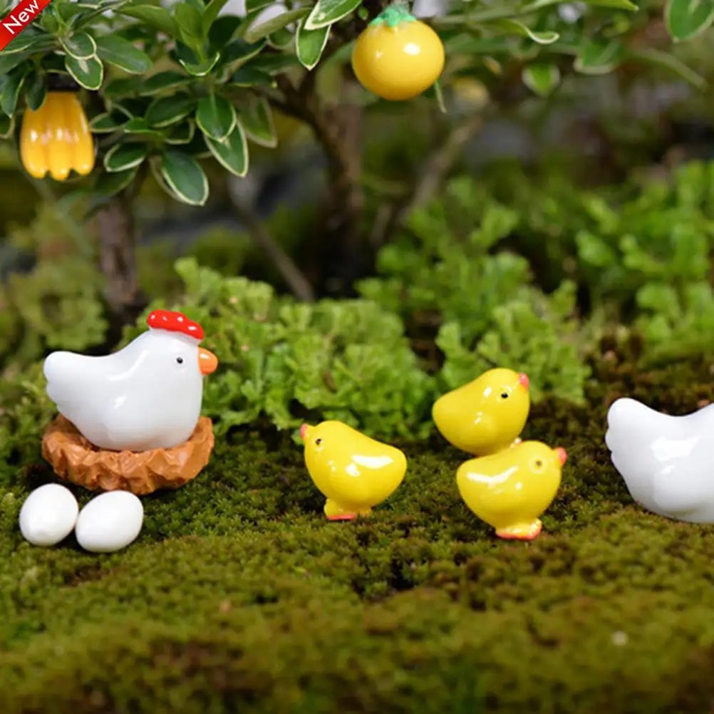 

Яйцо-гнездо для курицы курочка, Цыпленок, 2-13 шт., маленькая пастбищная статуя миниатюрный орнамент, для самостоятельного изготовления волше...