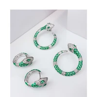 s925 sterling silver snake shaped earrings ear bone clip female european and american august new luxury brand monaco jewelry