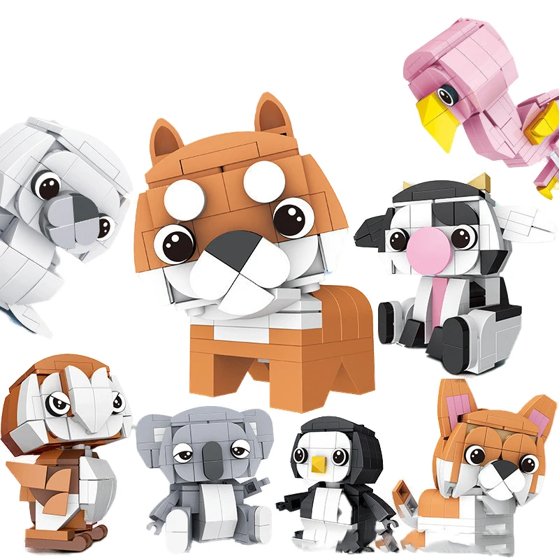 

DIY алмазные блоки микро строительные блоки Симпатичный Пластиковый пингвин игрушка для детей Мультяшные животные аниме экшн-фигурки Сборн...