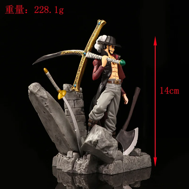 

Anime One Piece 6 15cm Mihawk Dracule PVC Action Figure Toy Kormi Eye Collection Mihawk Hawk Luffy model toys