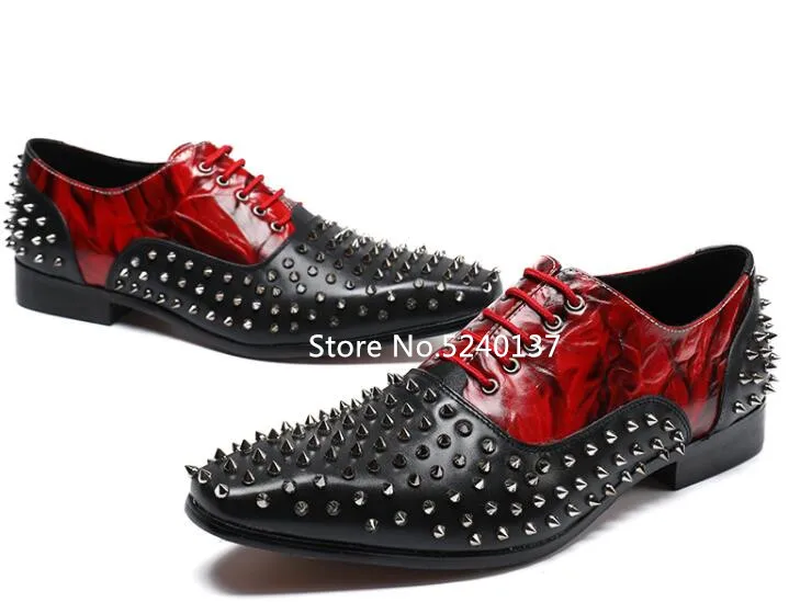 Туфли мужские классические натуральная кожа заостренный носок заклепки плоская