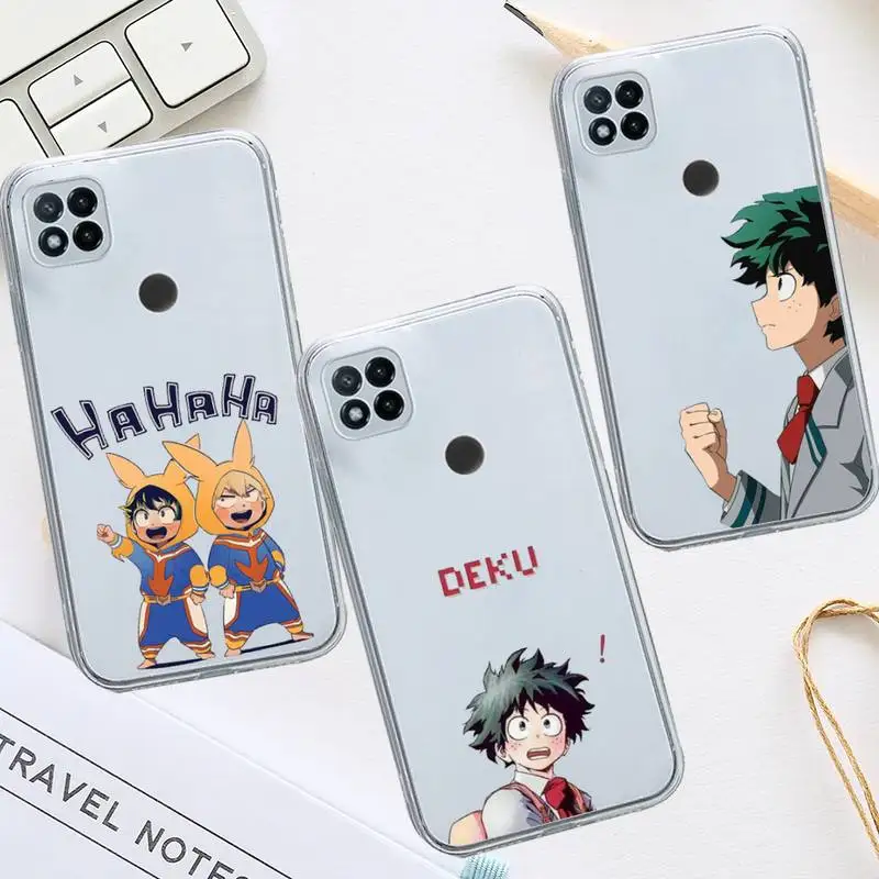 

My Hero Academia Midoriya Izuku Phone Case Transparent for Xiaomi redmi note 8 9 10 11 t lite pro ultra mix 4 k40